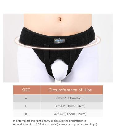 Tenbon Hernia Belt - Flexible Adjustable Inguinal Groin Support Truss for Men and Women - XL Black - Buy Online on GoSupps.com