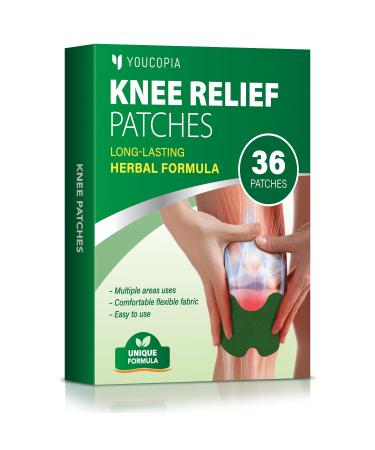 YouCopia Knee Relief Patches Long-Lasting Relief for Muscle and Joint Warming Herbal Plaster Heat Patches 36 Count - Buy Online on GoSupps.com