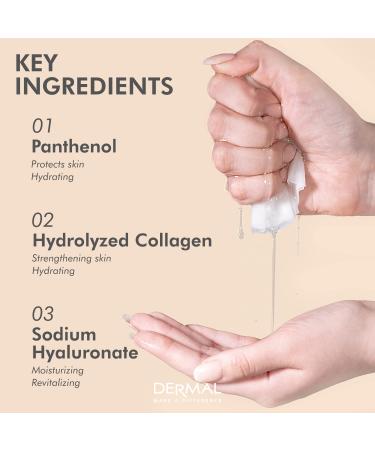 Dermal 12 Pack Combo Collagen Essence Mask Sheet Set | Sodium Hyaluronate & Hydrolyzed Collagen | Korean Skin Care | Paraben-Free - Buy Online on GoSupps.com