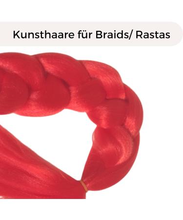 Synthetic hair for braiding in red tones braiding hair ideal for rasta hair and cornrows also suitable for making dreads braid extensions hair extensions for anyone (fire) - Buy Online on GoSupps.com