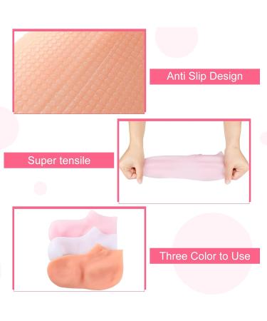 Silicone Moisturizing Socks for Cracked Skin - 3 Pairs Anti-Slip Aloe Gel Socks for Men & Women - Buy Online on GoSupps.com
