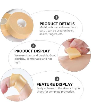 Healifty Invisible Tape Pads - 4 Rolls Soft Cushions for Women - Toe Protectors Against Pain and Blisters - Water Proof Tape for High Heels (Khaki) - Buy Online on GoSupps.com