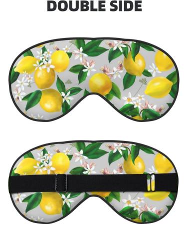 Lemon Pattern Oil Painting Eye Mask - Soft Sleep Blindfold with Elastic Strap for Travel & Night Comfort - Buy Online on GoSupps.com