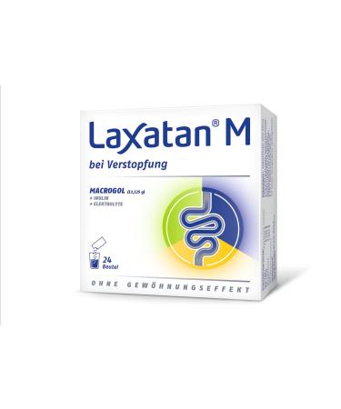 Laxatan M - does not solve the constipation immediately but gently without getting used to it & well tolerated |With macrogol electrolyte & inulin |24 bags (drinking granulate) 24 pieces (1 -pack)