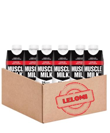 Muscle Milk Protein Shake - Zero Sugar 25g Protein Vitamins A C & D 5g Fiber - 11 Fl Oz Pack of 6 - Energizing Snack - International Shipping Available - Buy Online on GoSupps.com