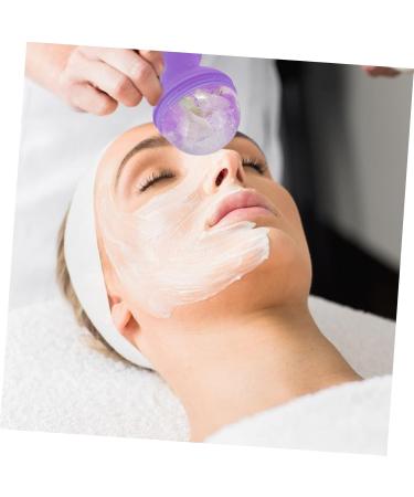 Housoutil Silicone Ice Cube Tray & Face Roller - Skin Care Tool for Facial Massage - Purple 9.5x7.2cm - International Shipping Available - Buy Online on GoSupps.com