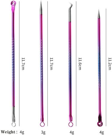 Rosarden Blackhead Remover Tool Kit 4 Pieces Comedone Extractor Tool Blemish Whitehead Removal Acne Needle Pimple Spot Popper Stainless Steel (Color) Gold - Buy Online on GoSupps.com