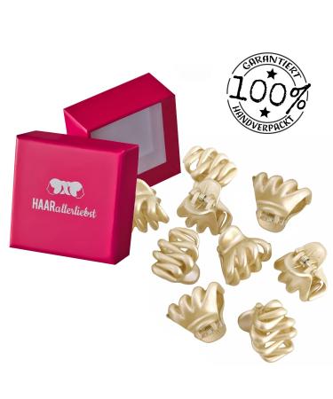 Buy HAARallerliebst Gold Hair Clips Set (9 Pieces 2.4 cm) - Shimmering Elegance & Storage Box - International Shipping Available - Buy Online on GoSupps.com