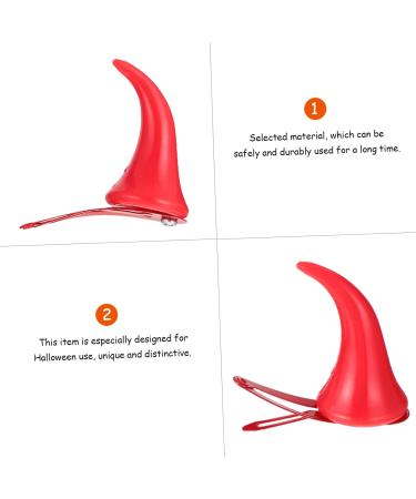 ABOOFAN 2 Sets Hairpin Blood Necklace Childrens Demon Costume Ox Horn Hair Clip Devil Horns Hair Clip Devil Costume Accessory Hair Clips Ornament Kits Halloween Hair Supplies Plastic - Buy Online on GoSupps.com