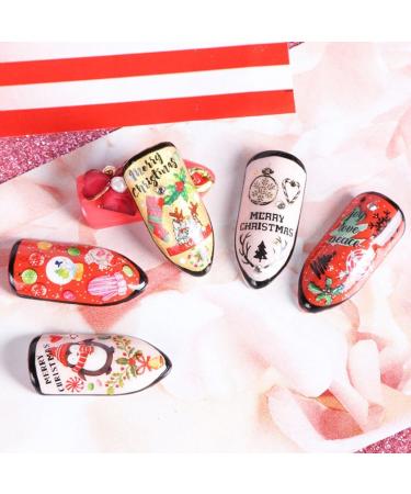 Christmas Nail Stickers Self-adhesive Christmas Stickers Nail Art Decal DIY Manicure Decorations 1Set - Buy Online on GoSupps.com