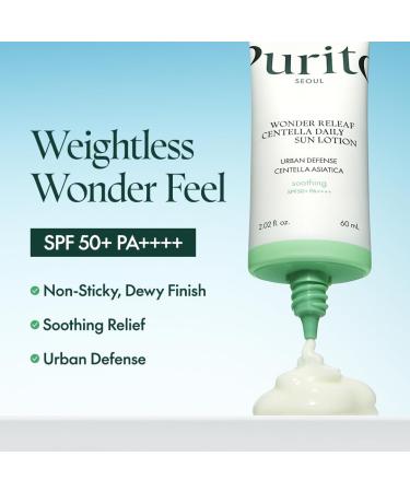 PURITO SEOUL Wonder Releaf Centella Daily Sun Lotion - Fragrance-free - 2.02 Fl Oz. - Buy Online on GoSupps.com
