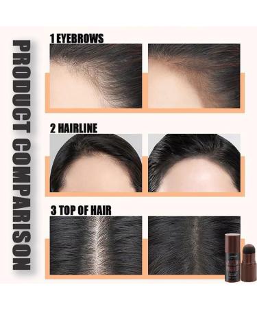 Hair Powder Hairline Powder Hair Root Touch Up Quickly Cover Hairline Eyebrows & Beard Line Thin Hair Root Dye Touch Up Windproof & Sweatproof Hairline Powder for Women & Men (Dark Brown) - Buy Online on GoSupps.com