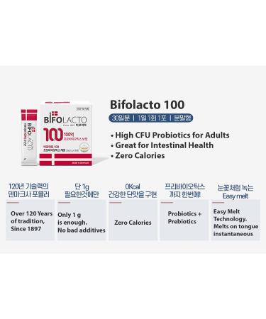Bifolacto 100 Premium Denmark Probiotics 44.2 Billion Probiotics with Prebiotics (Synbiotics) Zero Calories Zero Sugar Non Dairy. Travel Friendly Easily Melts on Your Tongue - Buy Online on GoSupps.com