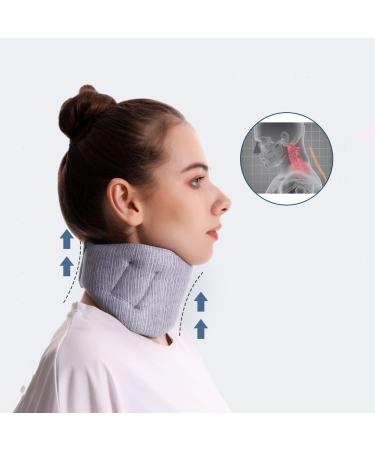 Adjustable Neck Support Brace for Pain Relief - Soft Sponge Ergonomic Cervical Collar for Men, Women, Elderly - Breathable & High Elastic - Light Brown - Buy Online on GoSupps.com