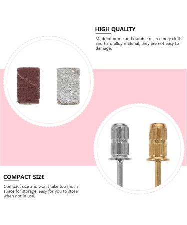 FRCOLOR 1 Set Nail Sand Circle Cap faux nails artificial nails Nail art sanding bands Nail drilling bits drill for nails professional manicure kit nail kits manicure sanding bands frosted - Buy Online on GoSupps.com