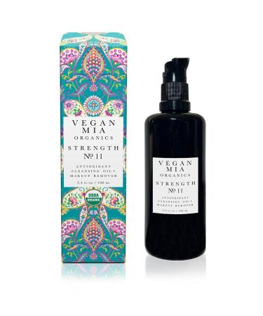 Vegan Mia - USDA Organic Strength Antioxidant Cleansing Oil and Make-up Remover, Oil Cleanser and Makeup Remover Oil for Dry Skin and Other Skin Types, Deeply Hydrating Botanical Oils High in Vitamin E, Rich in Antioxidants and Emollient Essential Fatty A