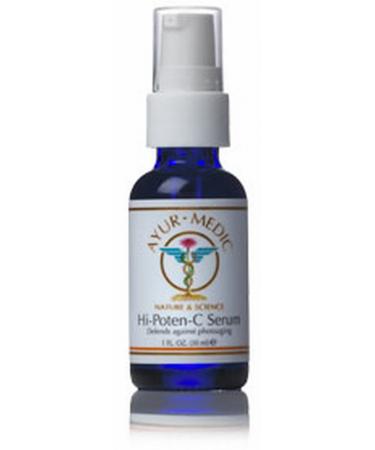 Ayur Medic Hi-Poten-C Serum - Vitamin C Face Serum With 10% BV-OSC Stable Vitamin C Vitamin E Neossance Squalane and Antioxidant Blend. For All Skin Types 1oz.
