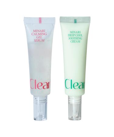 ClearDea Minari Daily Soothing Duo Gel Serum & Cool Cream Lightweight Calming Skincare Set