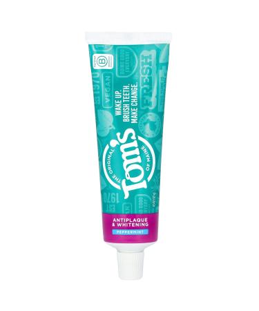 TOMS of MAINE Whitening Peppermint Toothpaste 4.5 OZ
