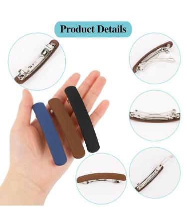 Matte Hair Clips Set - Stylish French Barrettes for Women - 3 Pcs - Buy Online on GoSupps.com