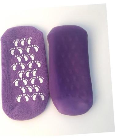 IWOWHERO Spa Gel Socks Moisturizing Gel Moisture Gloves Exfoliating Hand Gloves Spa Socks Gloves Gel Socks for Moisturizing Oils Carrier for Hands Care Purple 21.00X10.50X1.00CM - Buy Online on GoSupps.com