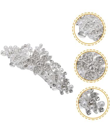 Angoily Rhinestone Hair Clip Girl Hair Clips Pearl Hair Barrettes Rhinestone Hairpin Girl Headdress Crystal Hair Pin Pearl Hair Pin Headdress Accessories Abs Grace 's - Buy Online on GoSupps.com