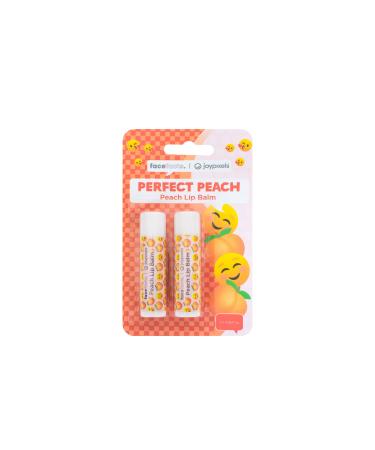 Face Facts Joy Pixels Peach Scented Lip Balms | Feeling Peachy | 2 x 4.25g Lip Balms | Vegan P che 1 unit (Lot de 1)