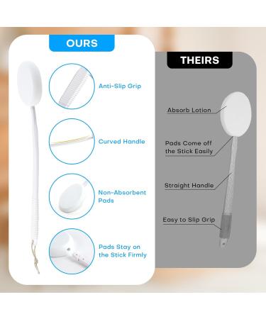 Anti-Slip Back Cream Applicator | 48cm Long Stem Lotion Tool for Men & Women | Perfect for Moisturizing Hard-to-Reach Areas - Buy Online on GoSupps.com