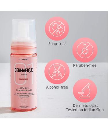 Derma.fique pH Restore Foaming Mousse - Gentle Soap & Paraben-Free Face Cleanser 5.07 fl oz | Cleanse & Refresh Skin - Buy Online on GoSupps.com