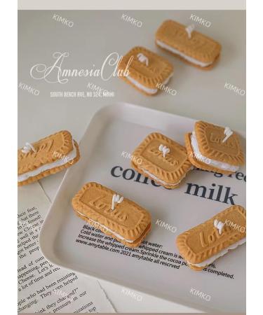 Kimko Cookies Shaped Scented Candle | Handmade Biscuit Aroma Decorative Candle for Birthdays Weddings & Meditation | Perfect Photo Prop & Mood Boosting Gift - Buy Online on GoSupps.com