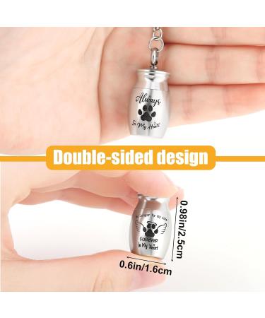 Partideal Pet Urns Keychain Dog Paw Cremation Urn Keyring Double Sided Dog Urn Memorial Keychain Always in My Heart for Pet Cremation Jewellery Pend Paw Print Memorial Urn - Buy Online on GoSupps.com