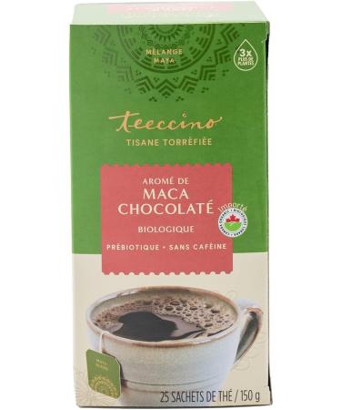 Teeccino Herbal Tea Maca Chocolat Rich & Roasted Herbal Tea That s Caffeine Free & Prebiotic with Natural Energy from Adaptogenic Peruvian Maca 25 Tea Bags - Buy Online on GoSupps.com