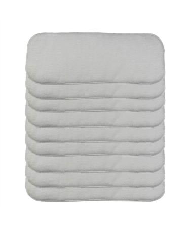 Happy cherry baby diapers Washable reusable cloth diaper deposits soft bamboo coal + microfiber breathable diapers white 9 pieces white 9 pieces (1 Pack)