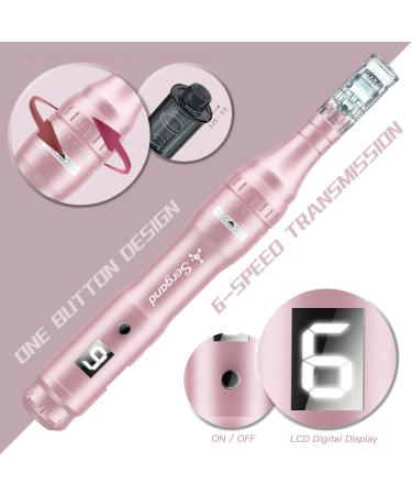 Professional Wireless Microneedling Pen with 20 Replacement Cartridges - Adjustable Derma Pen Microneedle Machine with 9pcs 16pin, 9pcs 36pin, and 2pcs Nano for Professional Microneedling Results - Rose Gold - Buy Online on GoSupps.com
