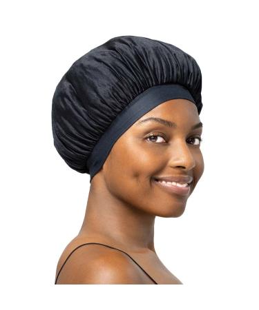 Stay On Satin Stay On Satin Anti-breakage Bonnet (black) 1 count