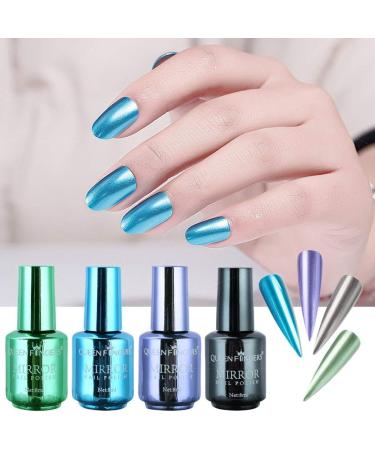 Romida Gel Colors Set - 4 Glitter UV Nail Polishes for Stunning Nail Art & Designs - Buy Online on GoSupps.com