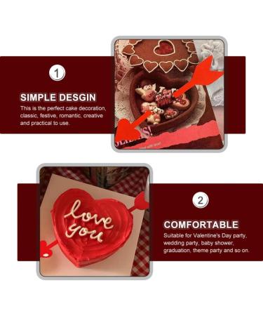 Didiseaon 20pcs Valentine's Day Cake Inserts Fruit Cake Bridal Shower Picks Appetizer Toothpicks Decorative Cake Inserts Red Decor Paper Cups Birthday Cake Decoration Dessert Arrow - Buy Online on GoSupps.com