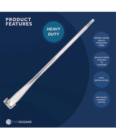 Five Oceans TMC Marine Adjustable Wiper Arm 8-14 Stainless Steel - For Boats & RVs | FO748 - Buy Online on GoSupps.com