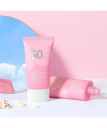 Japan Sakura Sunscreen Japan Sakura Sunscreen Spf 50 Japan Sakura Essence Cream Japanese Sakura Sunscreen Face Sunscreen Breathable (1 pcs) - Buy Online on GoSupps.com