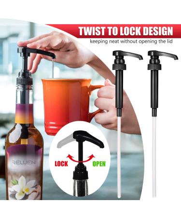 Black Pump Syrup Dispenser Set - 4 Pcs Coffee Creamer, Milk, Juice, and Soda Can Pump for Gallon Bottles - Reluen - Buy Online on GoSupps.com