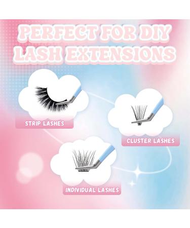 High Precision Blue Lash Tweezers for Eyelash Extensions - DIY Lash Applicator Tool & Tweezers Kit - Buy Online on GoSupps.com