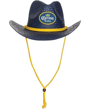 Men's Corona Extra Straw Beach Cowboy Hat with Curved Brim Tan - Buy Online on GoSupps.com