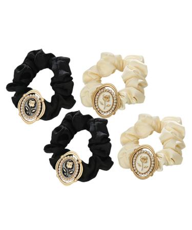 minkissy Accessories scrunchies ponytail holders bun scrunchie holder hair ties for women womens hair accessories women hair ties pearl hair ties girl hair ties fabric Paris Miss Wild