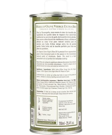 La Tourangelle - Extra virgin olive oil Organic - Cold extracted - Premium oil - Mix of arbequina and picual olives - 750ml - Buy Online on GoSupps.com