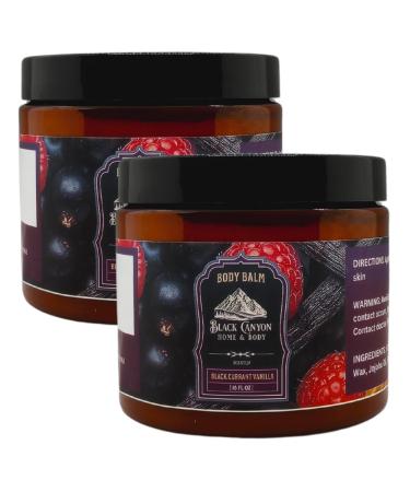 Black Canyon Black Currant Vanilla Scented Body Balm with Jojoba Oil 16 Oz (2 Pack)