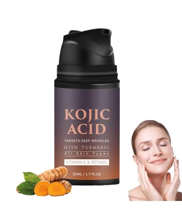 Kojic Acid Cream for Women - Skin Care Cream with Vitamin C & Retinol - Anti Aging Face Care Cream with Turmeric - Cream for Dark Skin - Anti Wrinkle Cream
