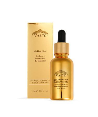 VACY GoldenGlow Radiance Beauty Oil - Moisturizing Formula with Argan Oil Marula Oil & Black Currant Seed Oil