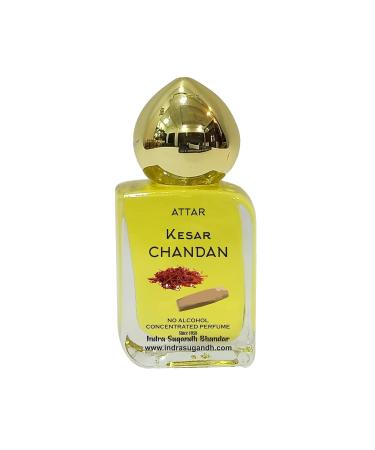 RI Attar For Men-Women | Pujan Shahi Kesar Chandan Pure and Original Perfume 24 Hours Long Lasting Fragrance - 15ml Rollon Cubic Fancy Pack