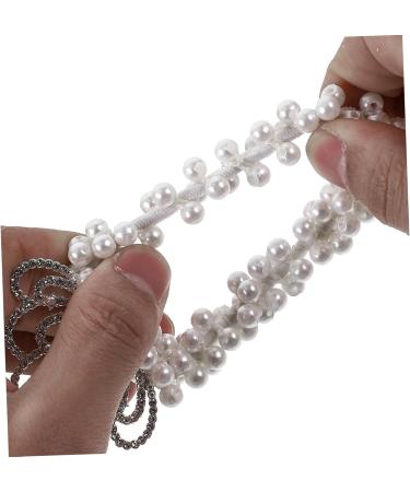 FRCOLOR Pearl Hair Tie Pearl Beaded Hair Tie Ponytail Holder Pearl Hair Scrunchies Hair Scrunchies for Girls Girl Hair Scrunchies Pearl Beads Hair Tie Crown Child Hair Accessories Alloy - Buy Online on GoSupps.com