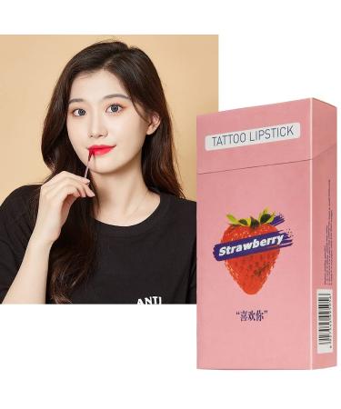20PCS Waterproof Strawberry Lipstick Cotton Swabs | Long Lasting Matte Lip Gloss for Women - Disposable & Portable - Buy Online on GoSupps.com